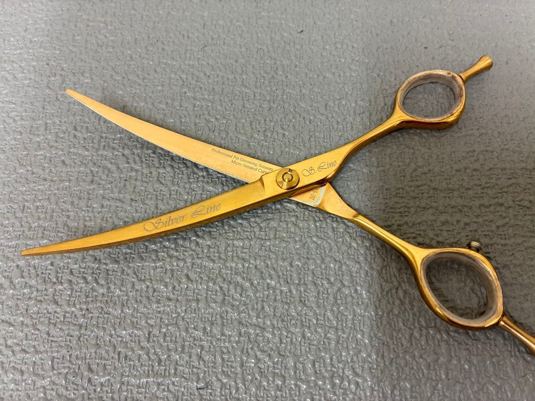 Silver Line のこぎり刃スリムカーブハサミ　20度