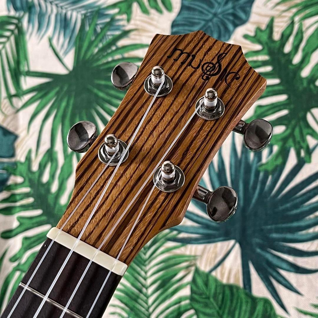 【入門セット】musicのゼブラウッド・コンサートウクレレ【ウクレレ専門店】
