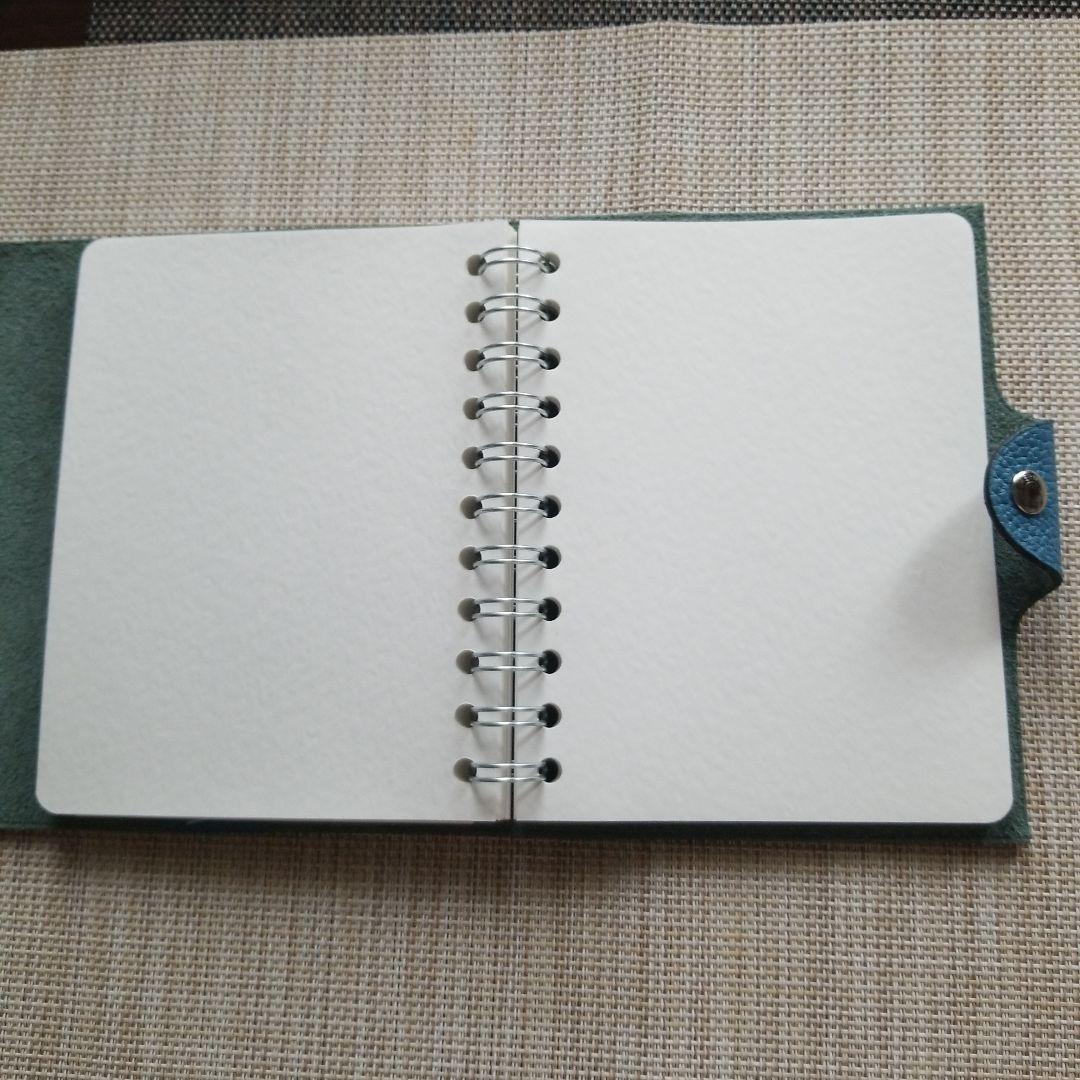 kiki様　HERMES 青 レザー リングノート　新品未使用　ブルージーン