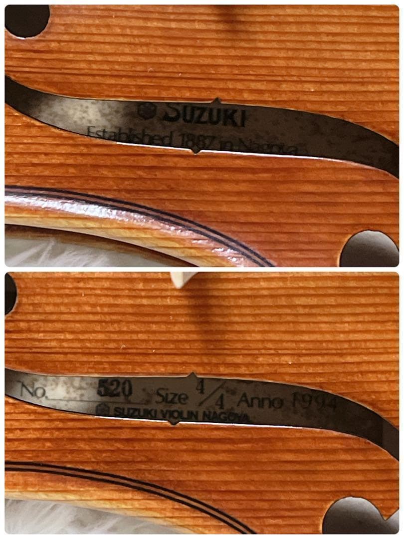 【美品】SUZUKI バイオリン No.520 4/4 1994年製 弓 杉藤