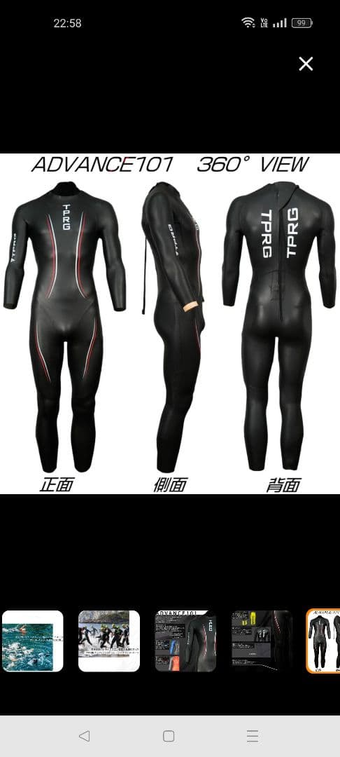 トライアスロンウェットスーツ