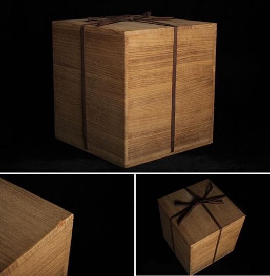 瀧田項一 「 白磁貼文大壺 」 花入 花器　共箱有