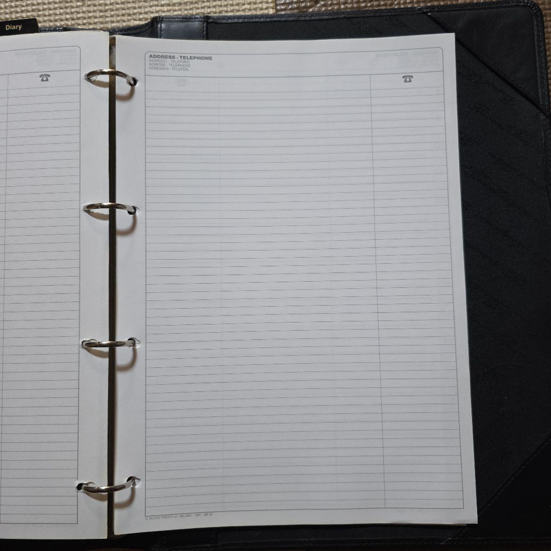 イタリア製ＰＴＭオーガナイザー　イタリアンカーフレザー　ヴィンテージ　A4サイズ