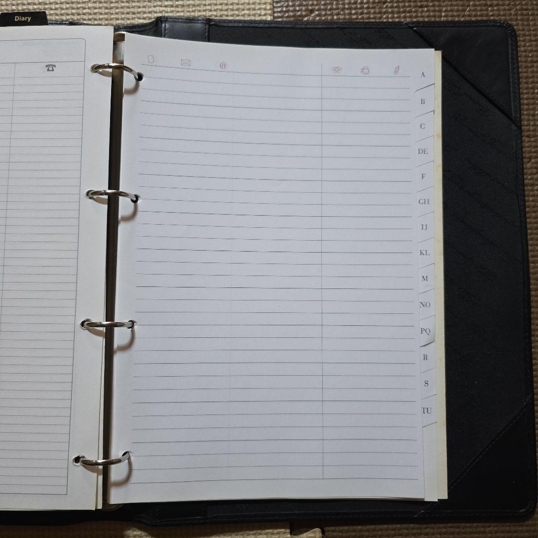 イタリア製ＰＴＭオーガナイザー　イタリアンカーフレザー　ヴィンテージ　A4サイズ