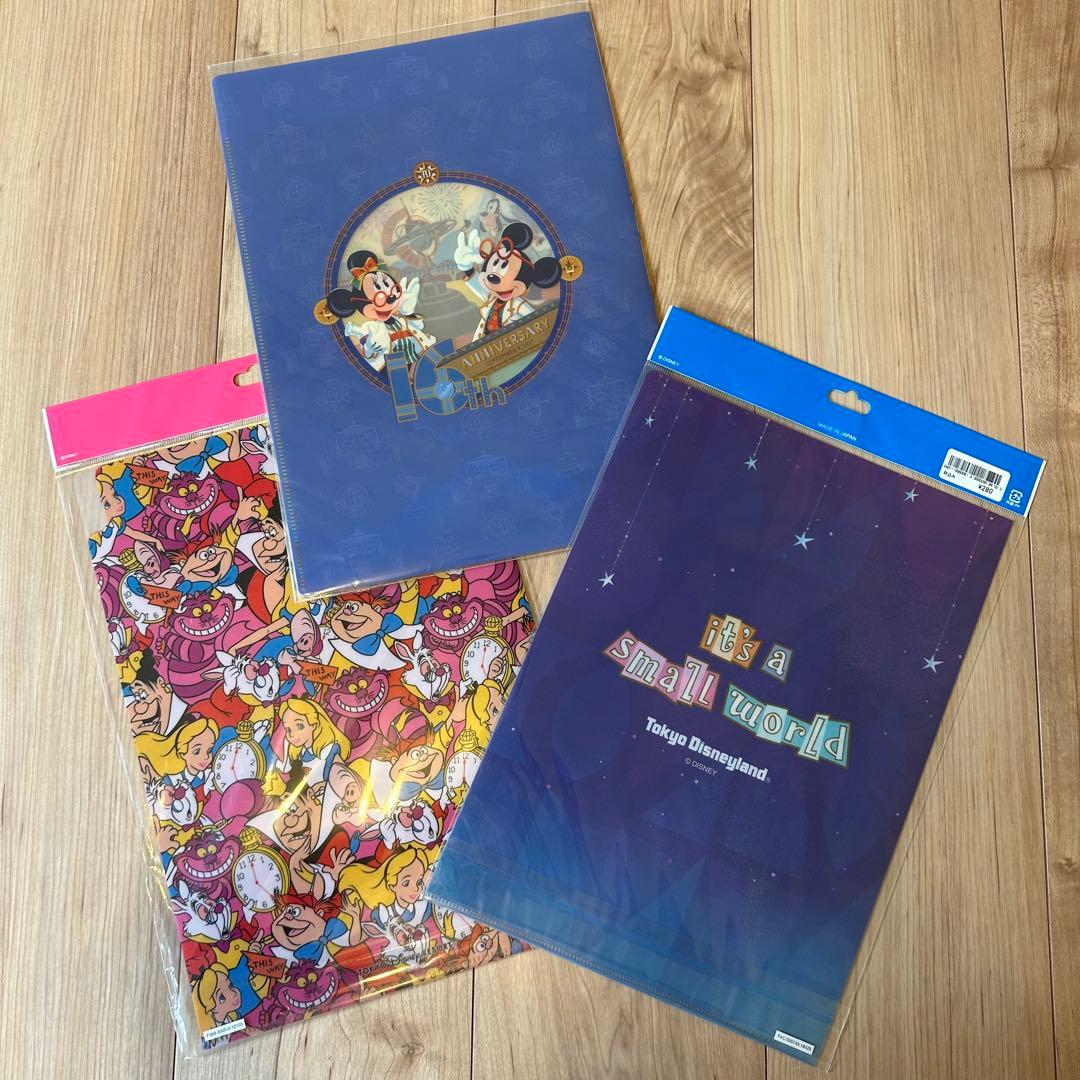 【新品未使用】Disney ディズニー　メモ帳　クリアファイル　付箋　まとめ売り