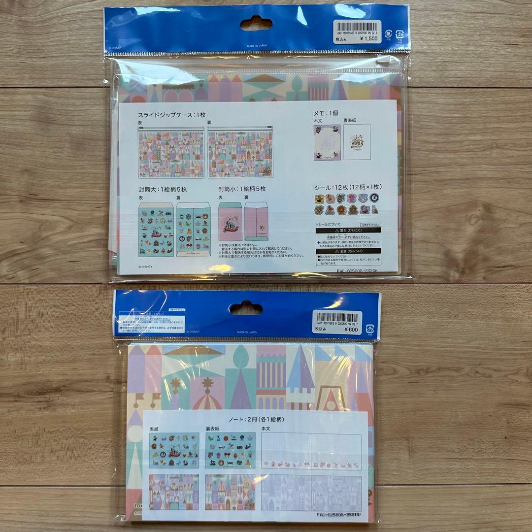 【新品未使用】Disney ディズニー　メモ帳　クリアファイル　付箋　まとめ売り