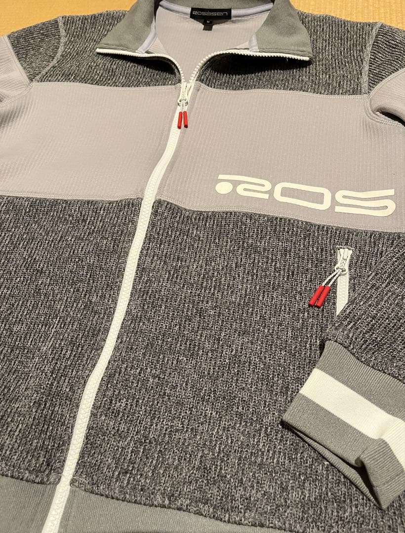 ROSASEN ニットジャケット クォーターゲージブルゾン ゴルフ M グレー