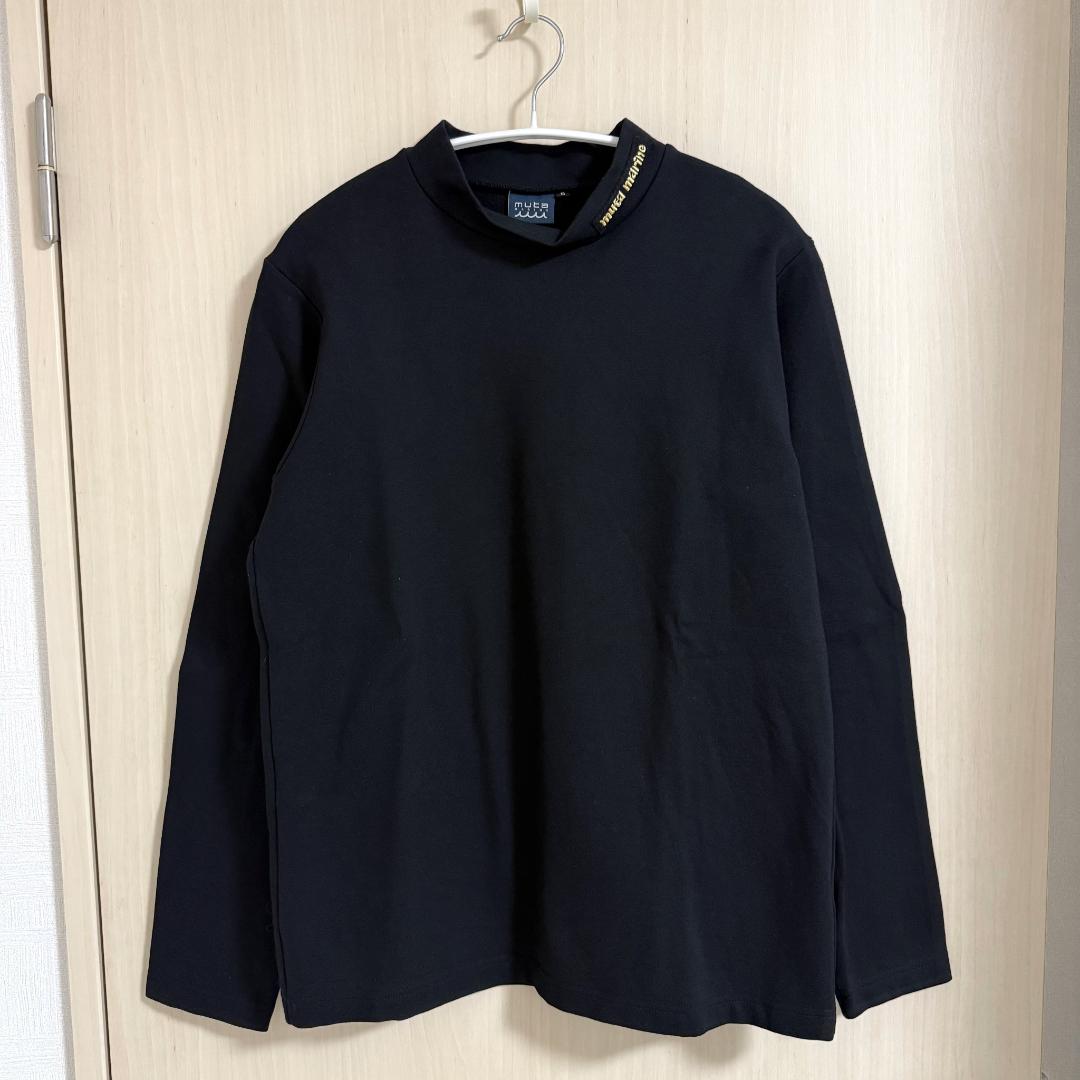 美品 ムータマリン ゴルフ ウォームポンチ モックネックシャツ