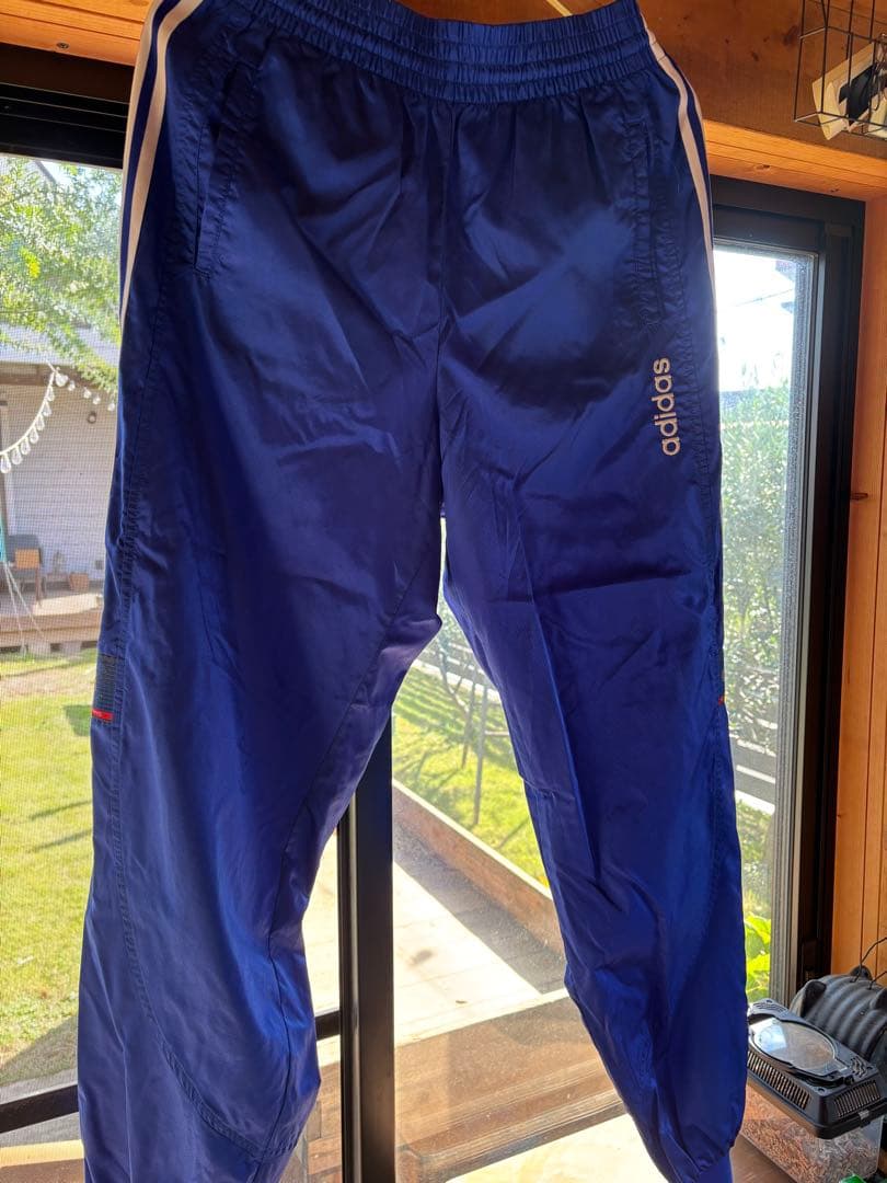 adidas 青 ウィンドブレーカー（90年代）