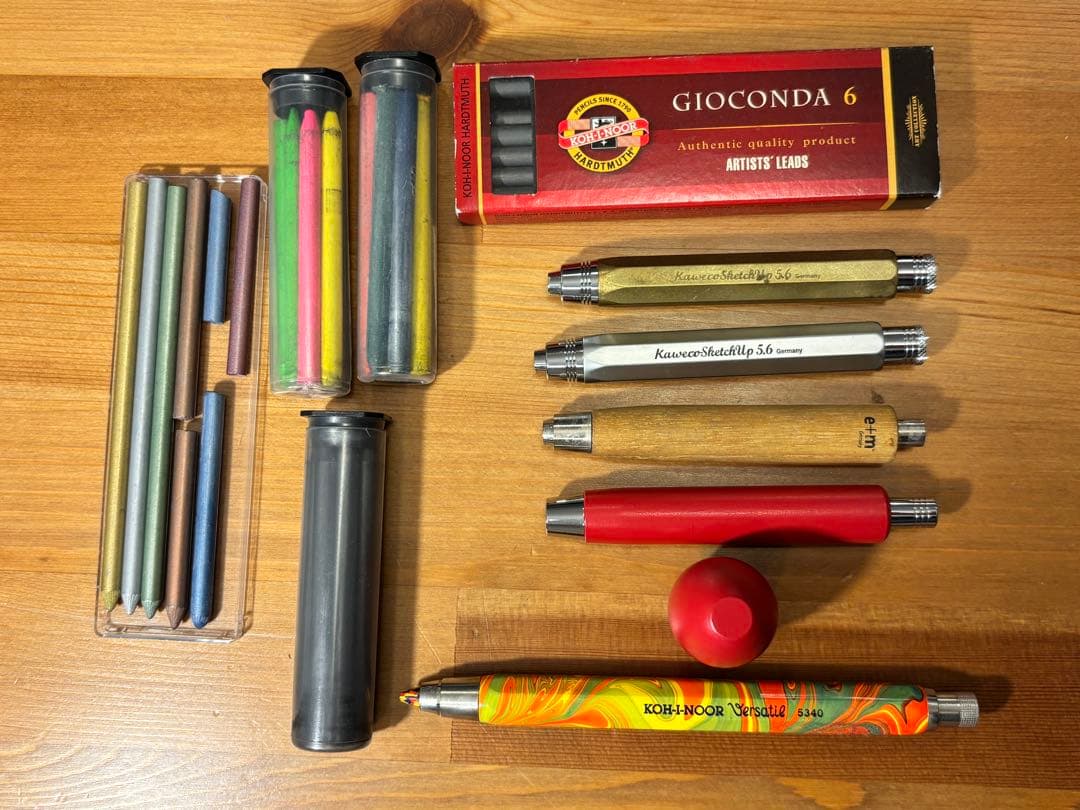 芯ホルダー5本と、替え芯セット 5.6 5.5mm e+m コヒノール　カヴェコ