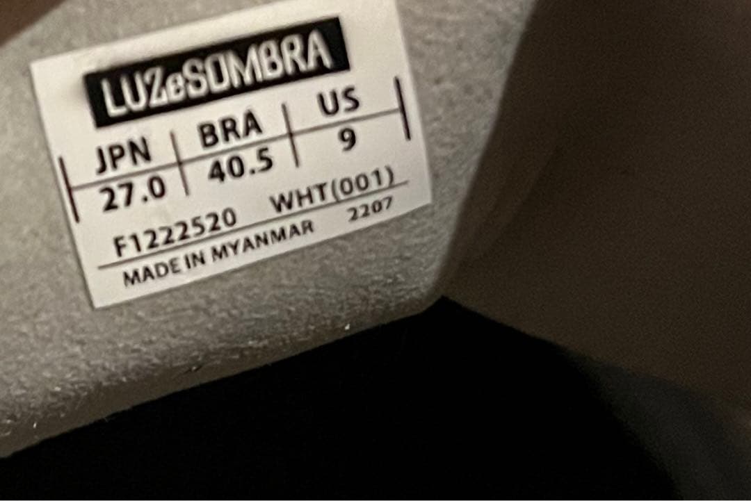 LUZeSOMBRAフットサルシューズ27cm F1222520-WH