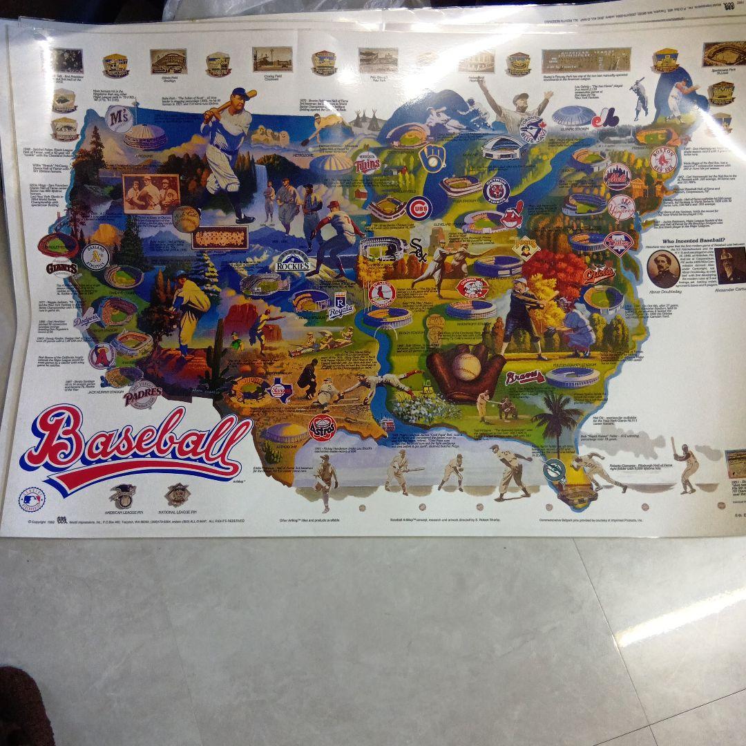 (172)Baseball Map Poster 1992年