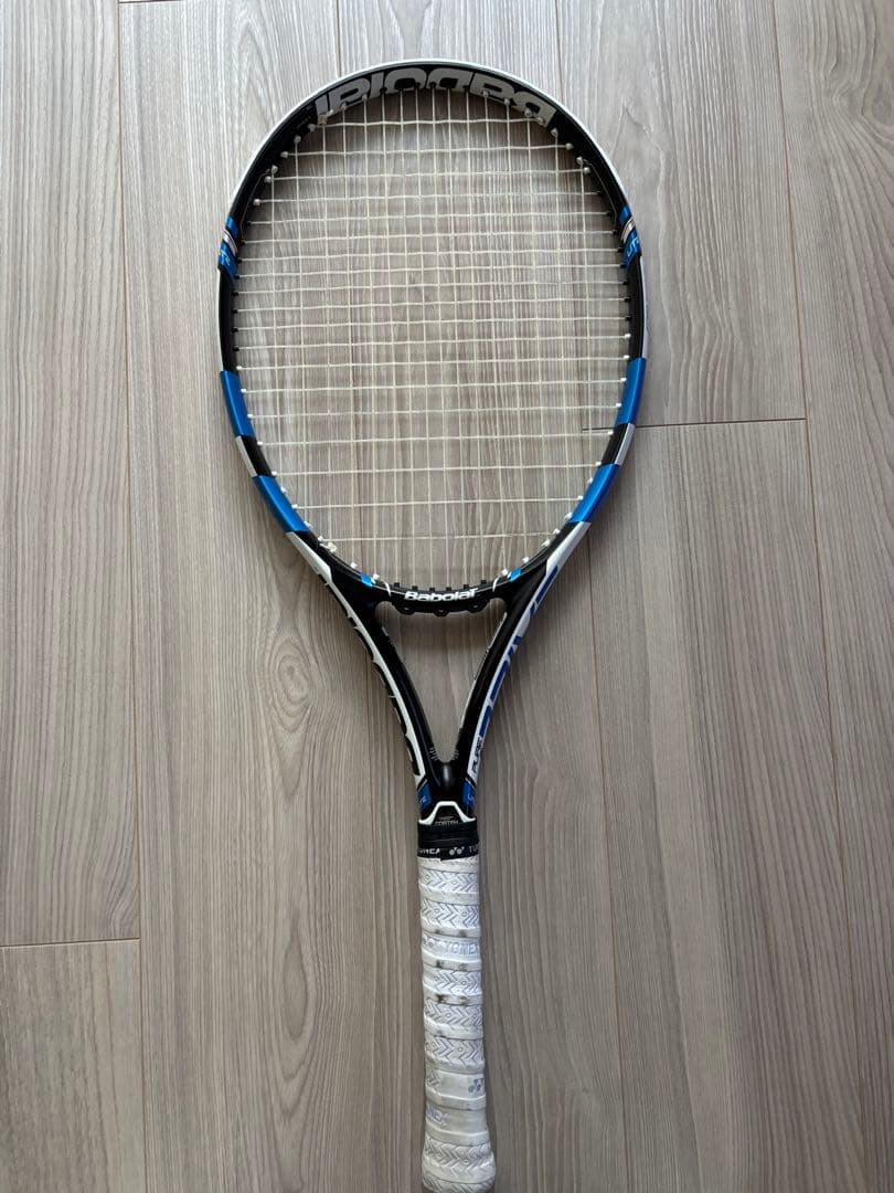 テニスラケット 緑/黄色 中型グリップ