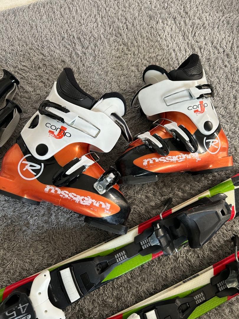 エラン 110cm スキーセット ブーツ21.5cm ストック付き