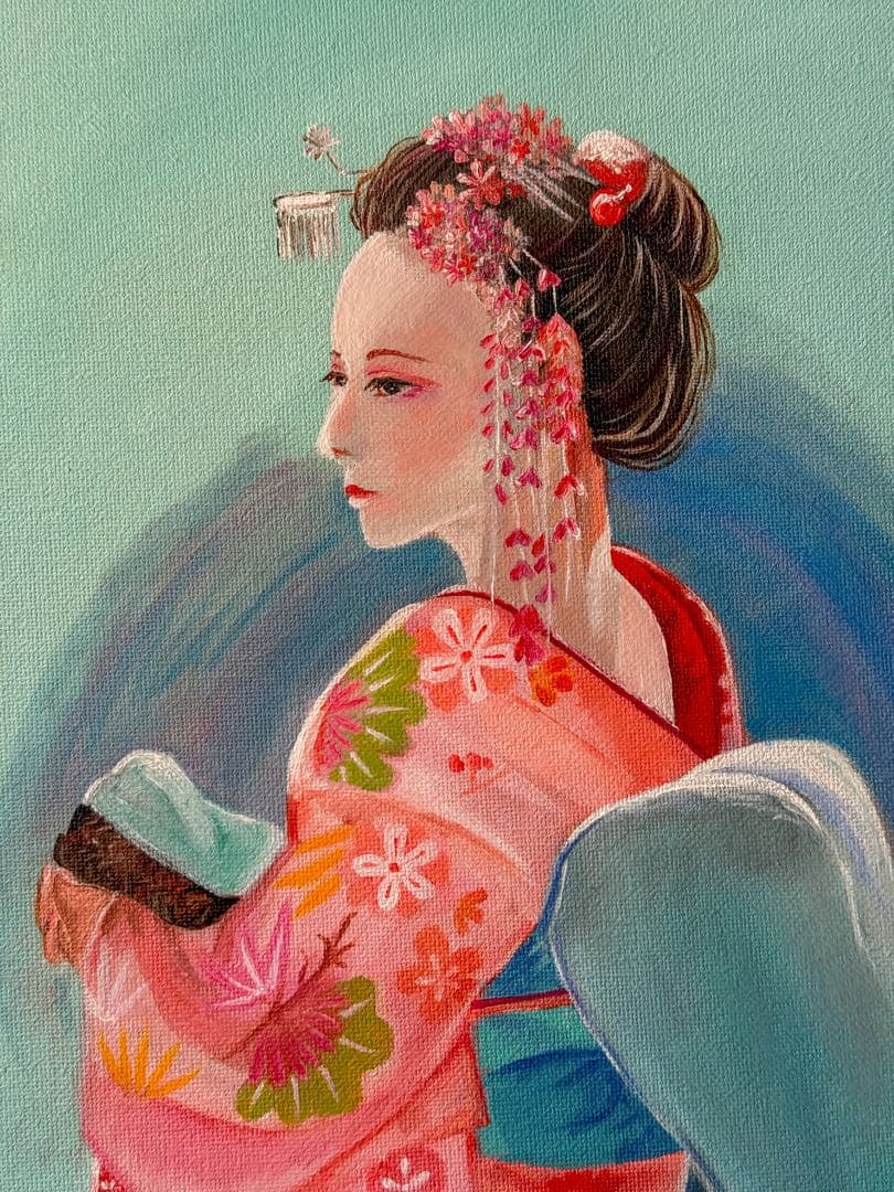 絵画　油絵　抽象画　モダン Ｆ４号　油彩