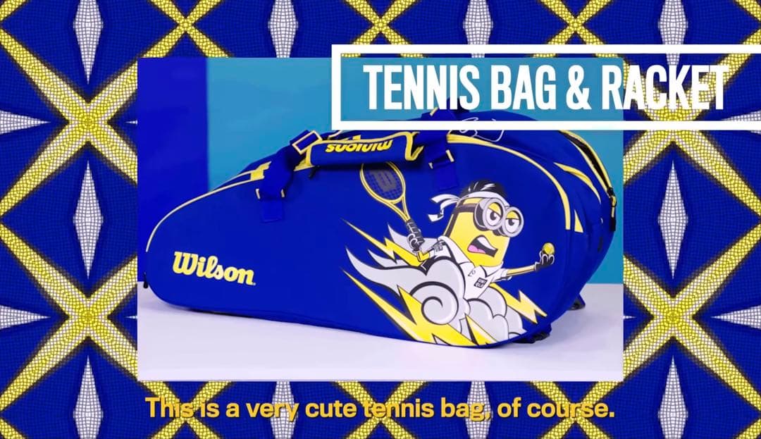 BTS JIN 愛用 ミニオンズ　ウィルソン　テニス　ラケットバッグ　新品　ジン