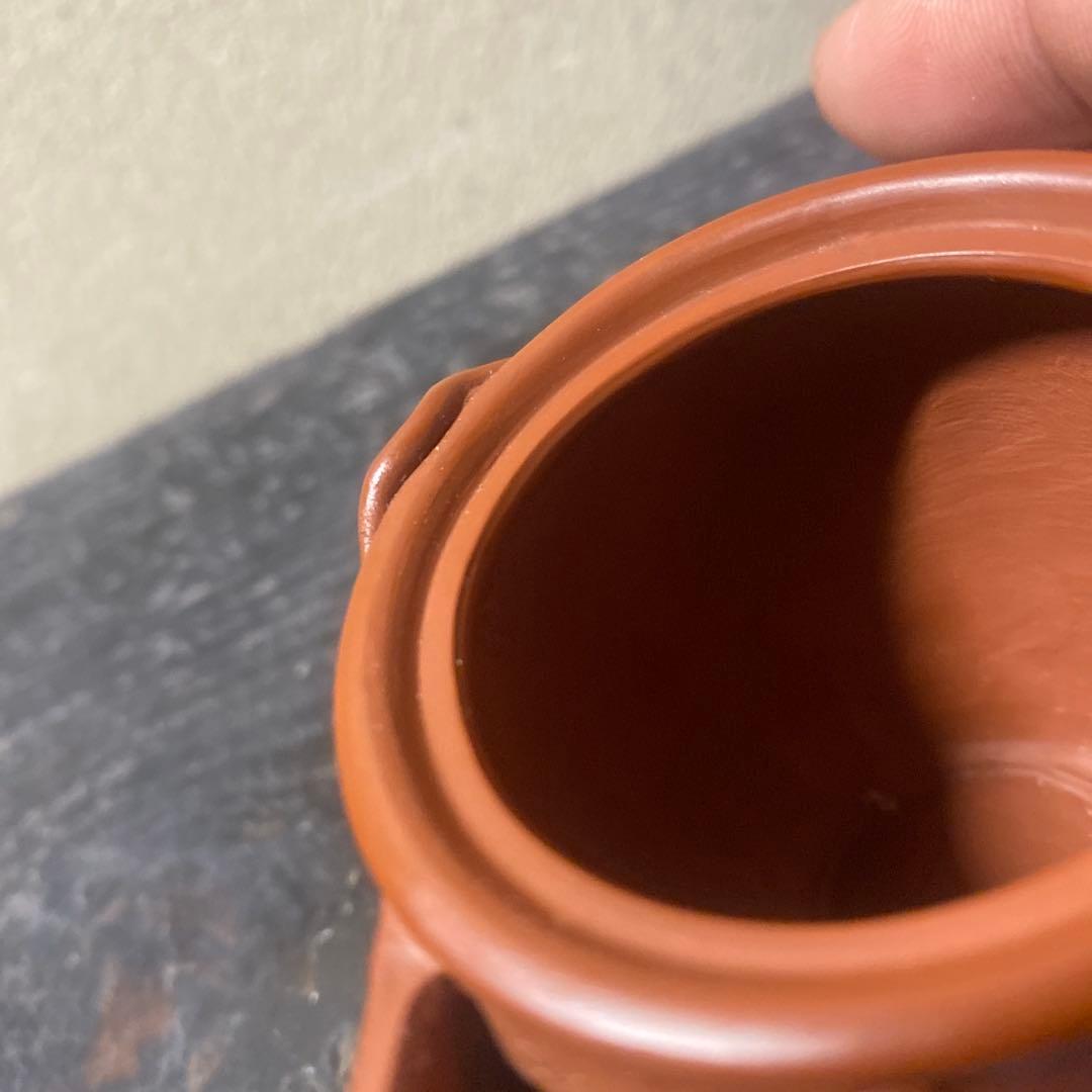 杉江木仙作　常滑急須 小型 朱泥　宝瓶　茶注B