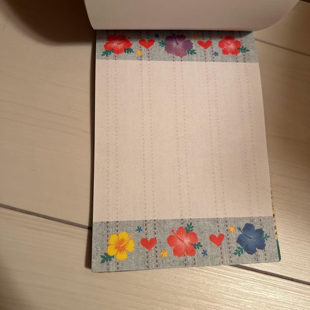 平成　レトロ　当時　メモ帳　ハイビスカス