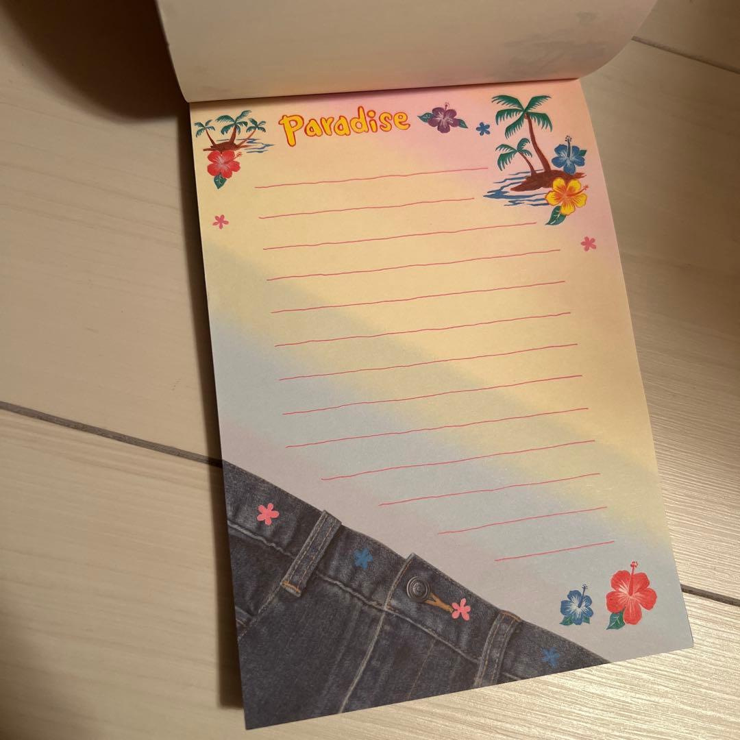 平成　レトロ　当時　メモ帳　ハイビスカス