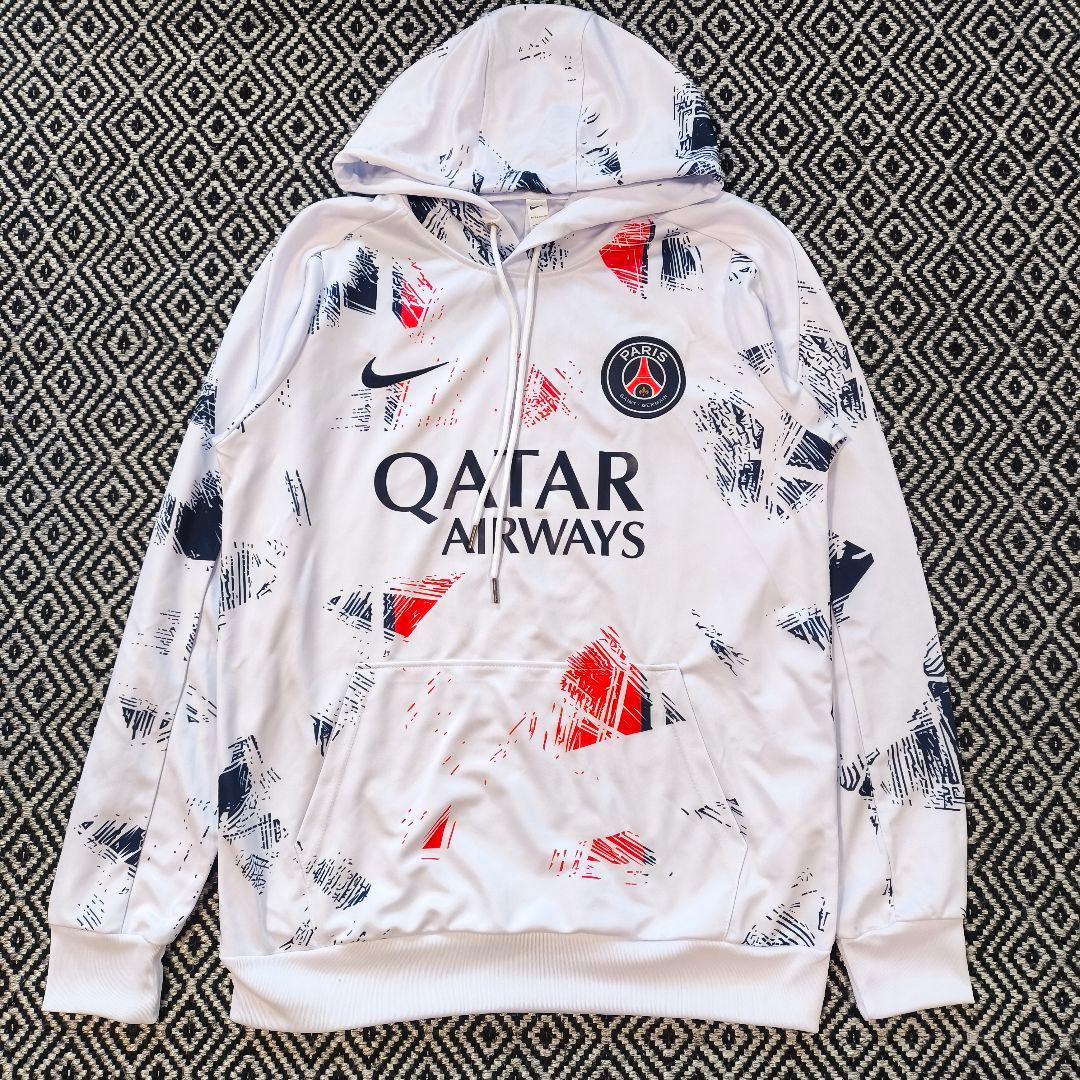 未使用　パリ・サンジェルマン　ナイキ　24/25　パーカー　ホワイト　Mサイズ