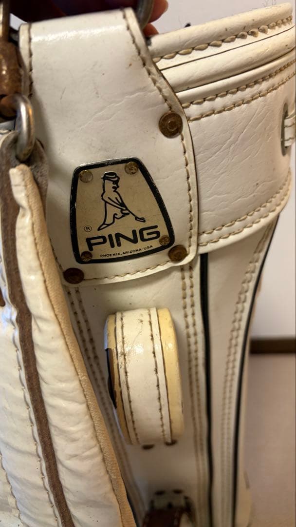 ビンテージPING キャディバッグ ホワイト