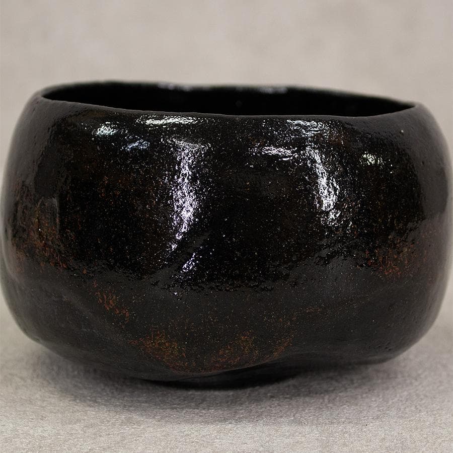 三代 佐々木昭楽 光悦紙屋写し 黒楽茶碗 共箱 共布 栞付 茶道具 抹茶茶碗
