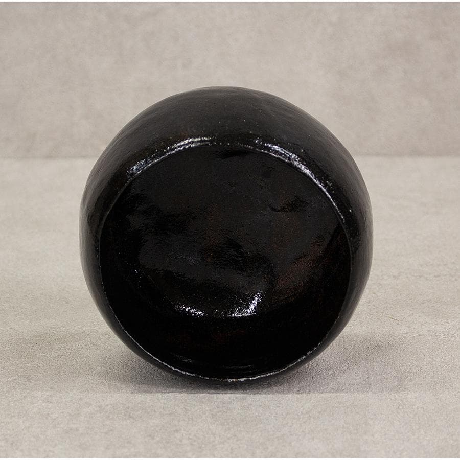 三代 佐々木昭楽 光悦紙屋写し 黒楽茶碗 共箱 共布 栞付 茶道具 抹茶茶碗