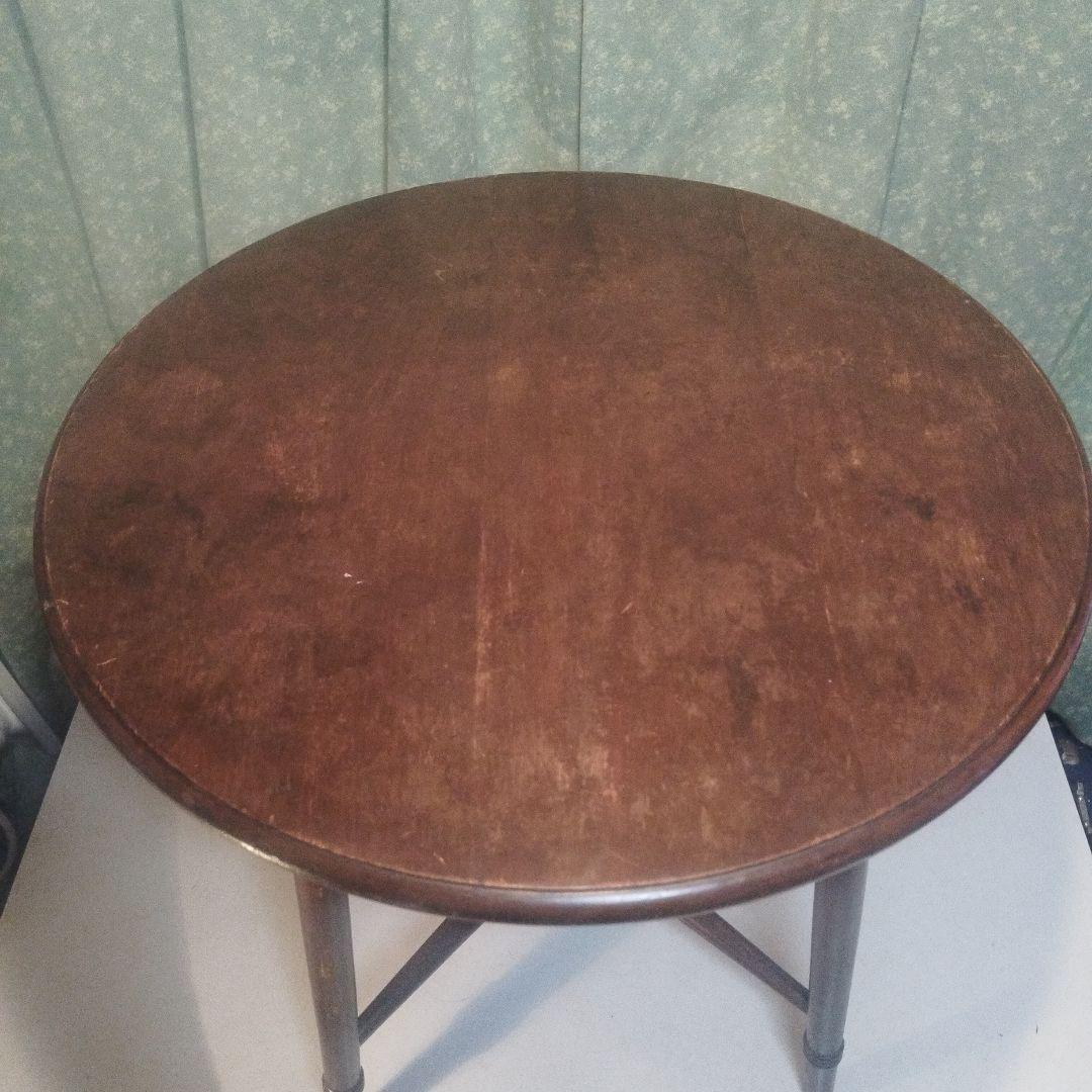 大正から昭和　とても古い　　丸テーブル　神戸港町　旧家出