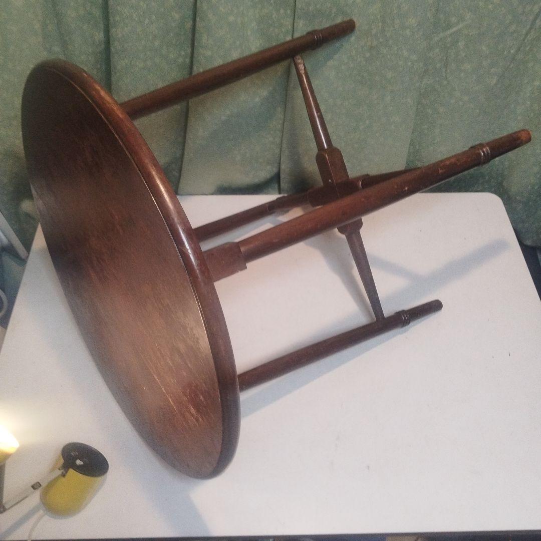 大正から昭和　とても古い　　丸テーブル　神戸港町　旧家出