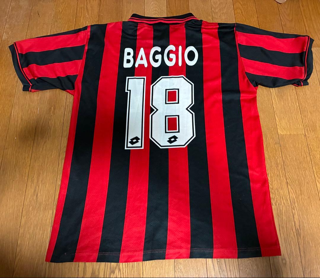 希少品/サッカーユニフォーム/lotto・AC MILAN・BAGGIO・18番