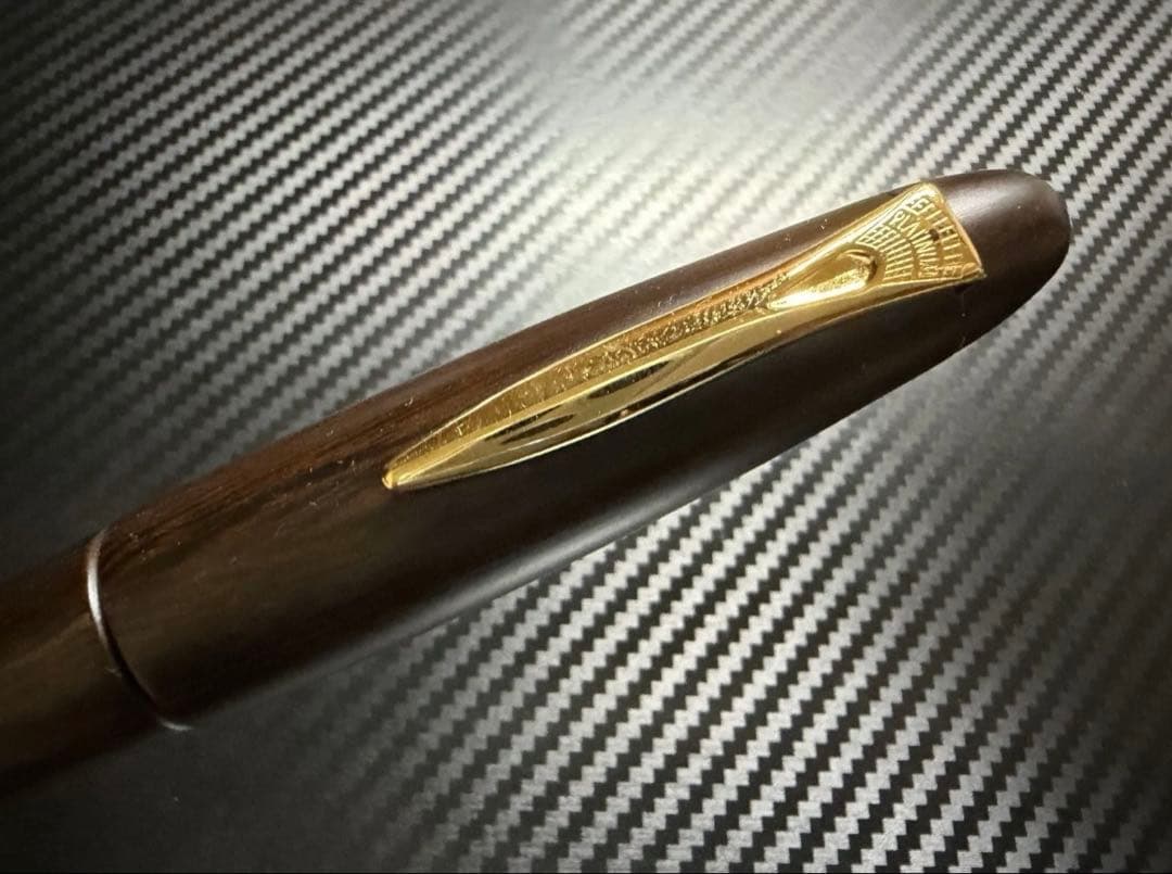 未使用に近い プラチナ 出雲 鉄刀木 F 細字 万年筆