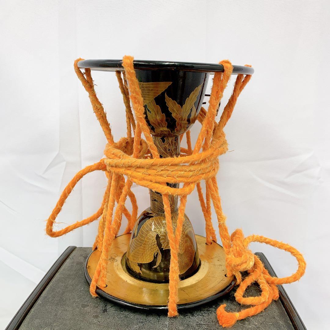 1SAM38 豪華金蒔絵 能 歌舞伎 狂言 小鼓 伝統芸能 和楽器 太鼓 締太鼓