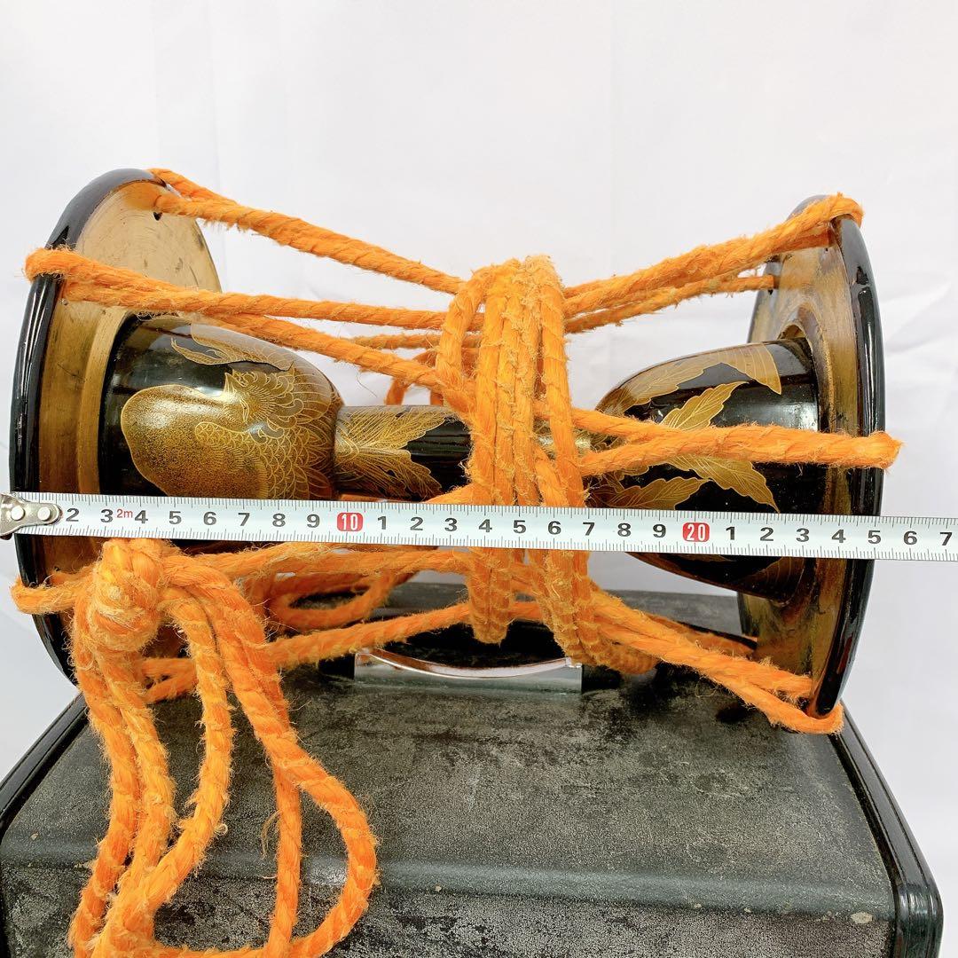 1SAM38 豪華金蒔絵 能 歌舞伎 狂言 小鼓 伝統芸能 和楽器 太鼓 締太鼓