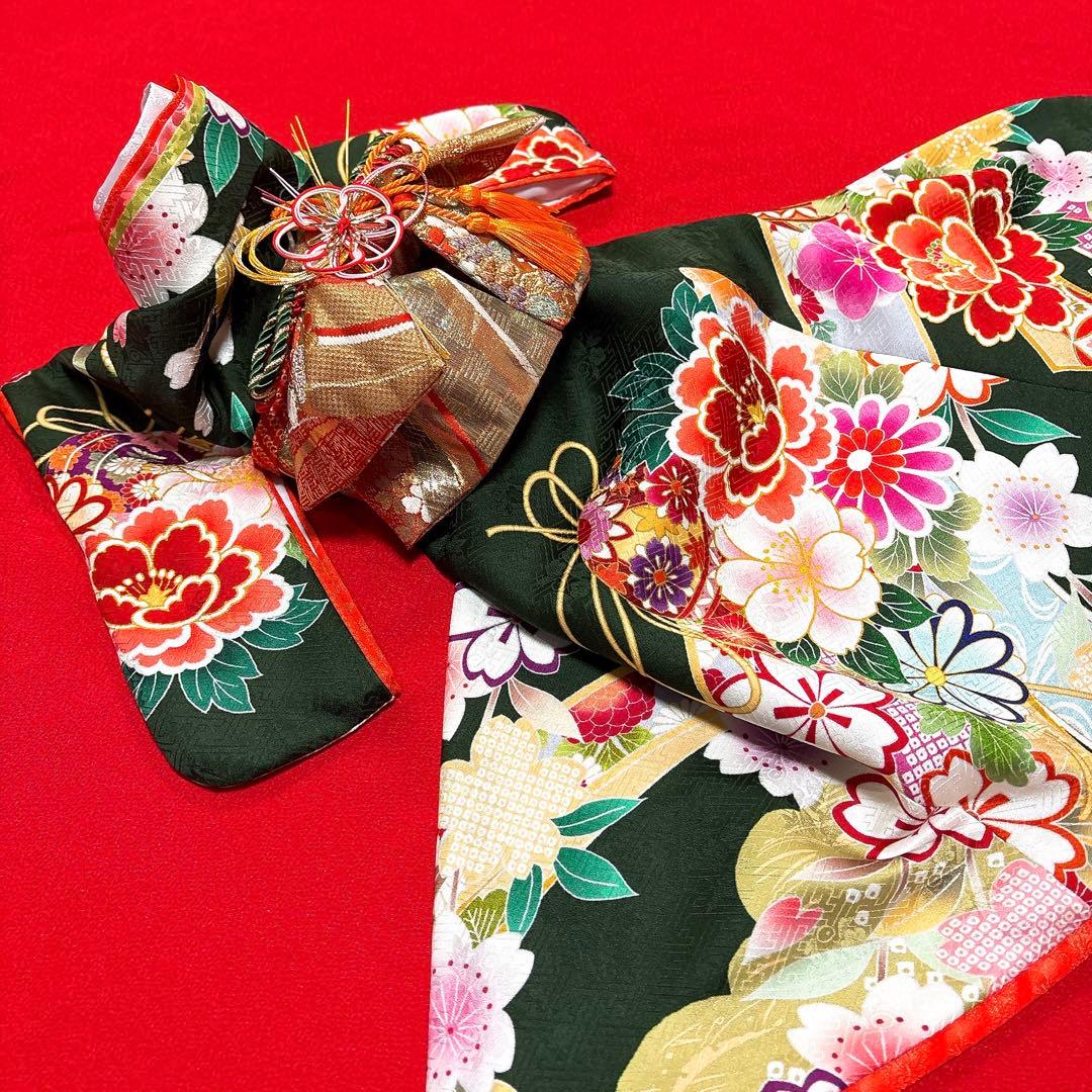 即納✨犬の着物 大振袖 2way お引き摺り取り外し可能 S 正絹 犬服