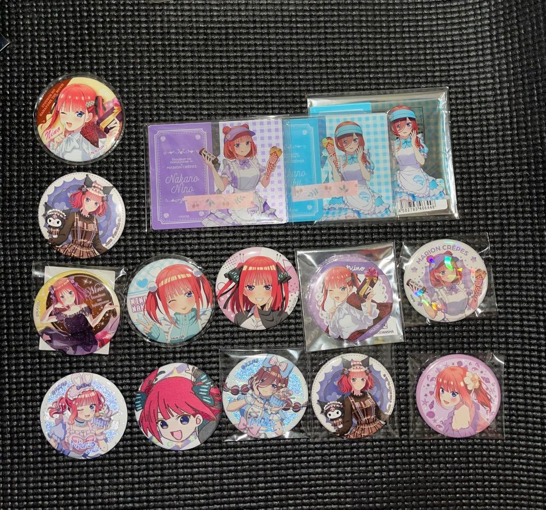 五等分の花嫁 中野二乃 中野三玖 缶バッジ アクリルカード