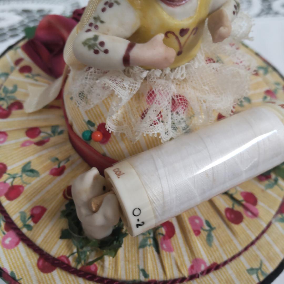 ソーイングボックス　カルトナージュ　ハーフドール