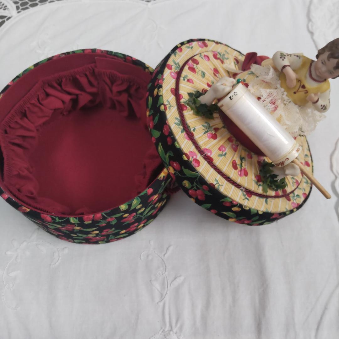 ソーイングボックス　カルトナージュ　ハーフドール