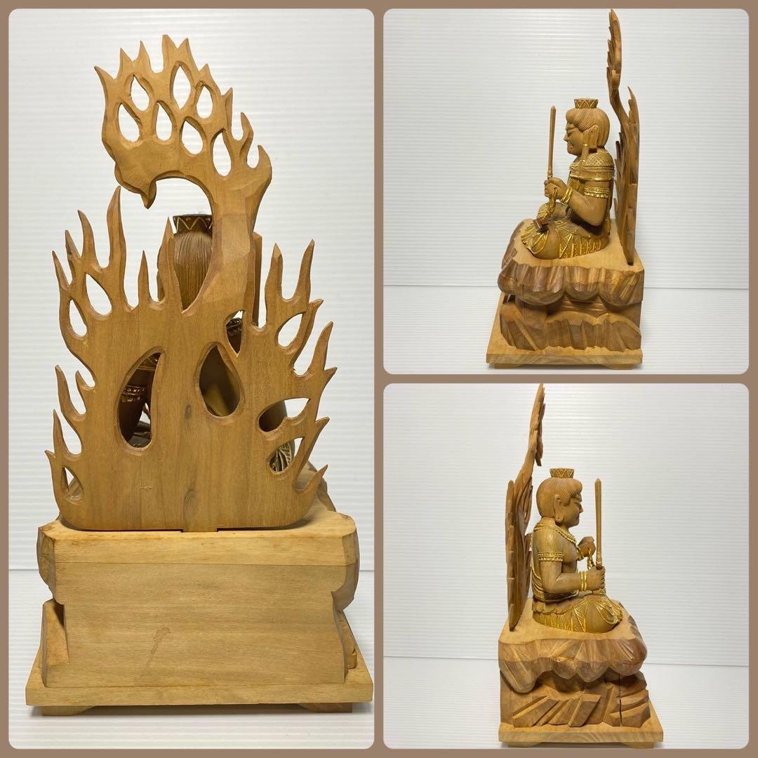 八体仏 不動明王 有馬頼底(相國大龍)書付 臨済宗 白檀木彫仏像