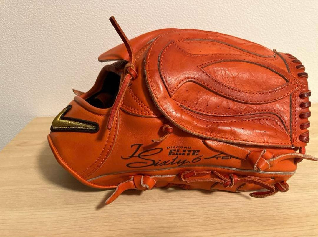 希少 Nike オレンジ グローブ 投手用 硬式