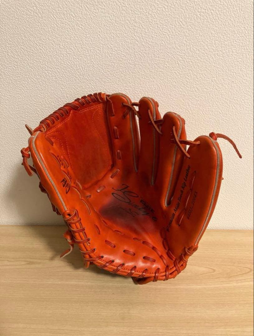 希少 Nike オレンジ グローブ 投手用 硬式