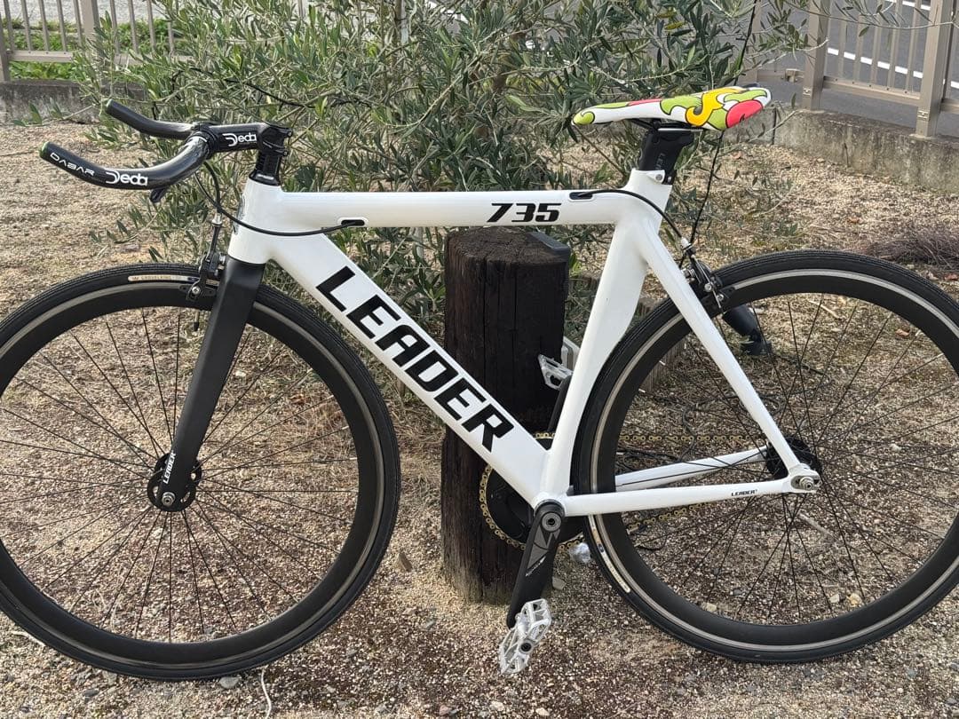 ※週末限定割引中❗️LEADERBIKE 735 ホワイト ピストバイク　Mサイズ