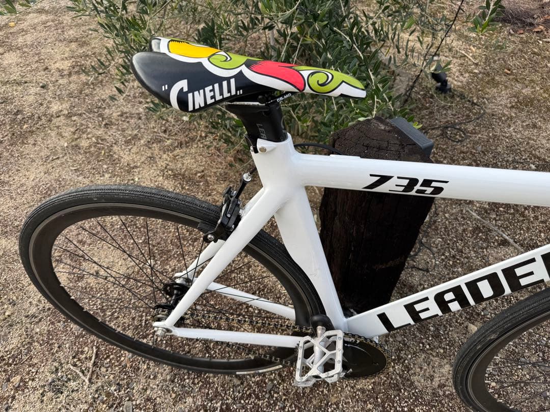 ※週末限定割引中❗️LEADERBIKE 735 ホワイト ピストバイク　Mサイズ