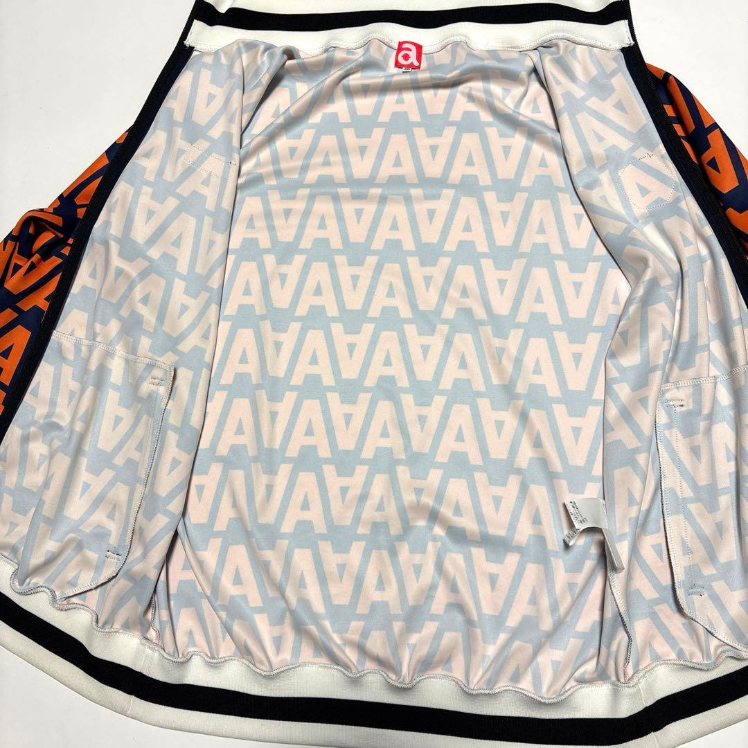 美品　アルチビオ　ゴルフ用ジャケット　総柄　オレンジ/ネイビー サイズ50