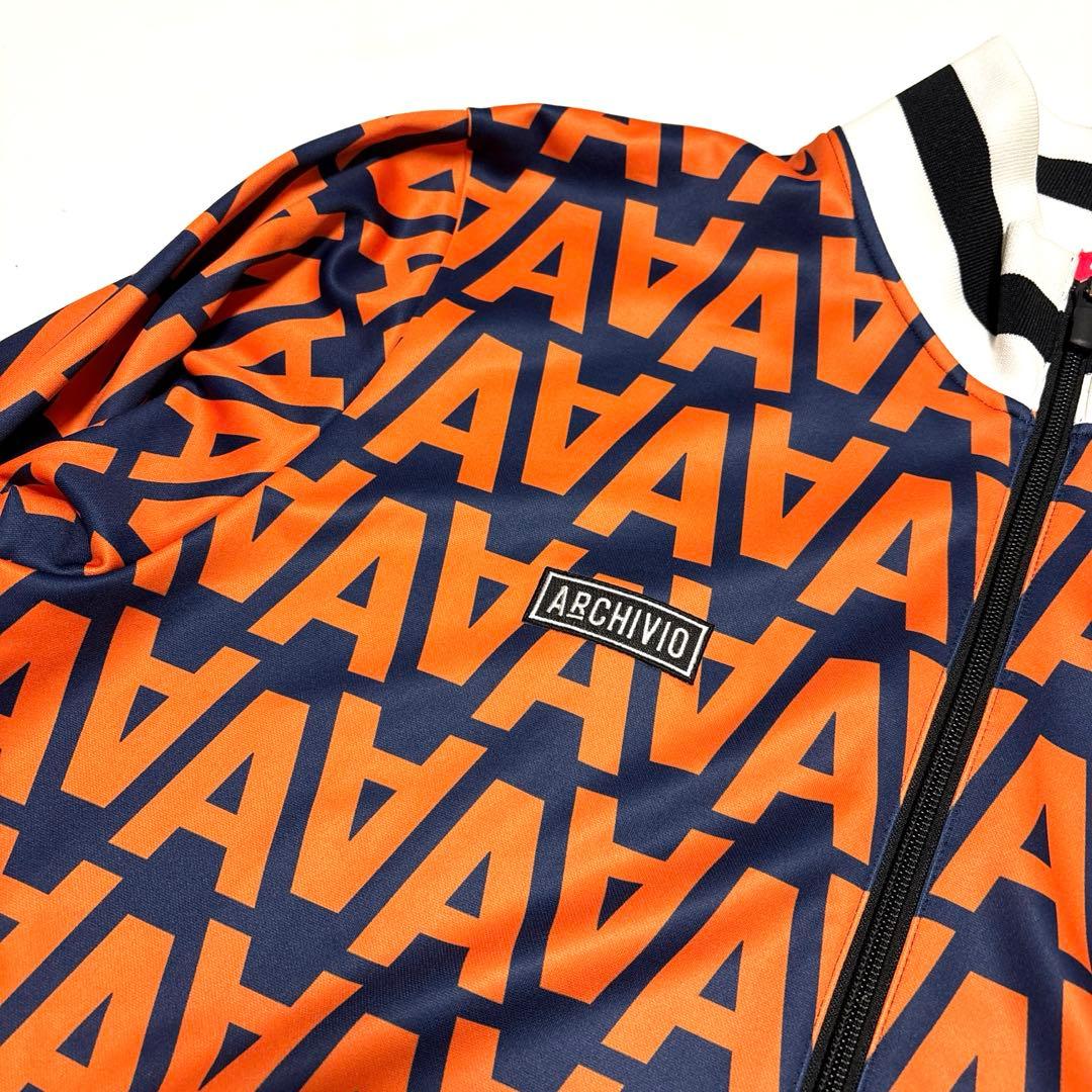 美品　アルチビオ　ゴルフ用ジャケット　総柄　オレンジ/ネイビー サイズ50