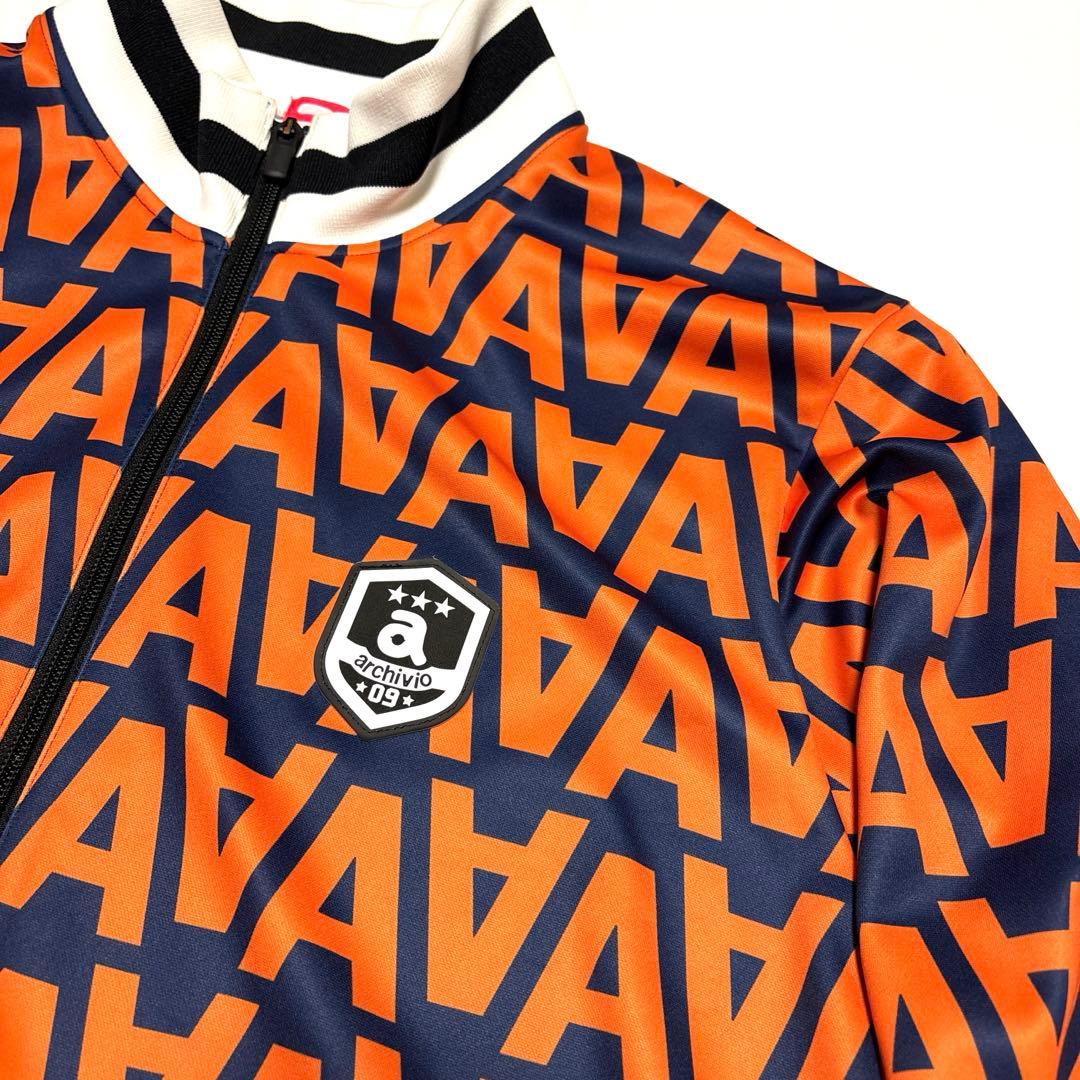 美品　アルチビオ　ゴルフ用ジャケット　総柄　オレンジ/ネイビー サイズ50