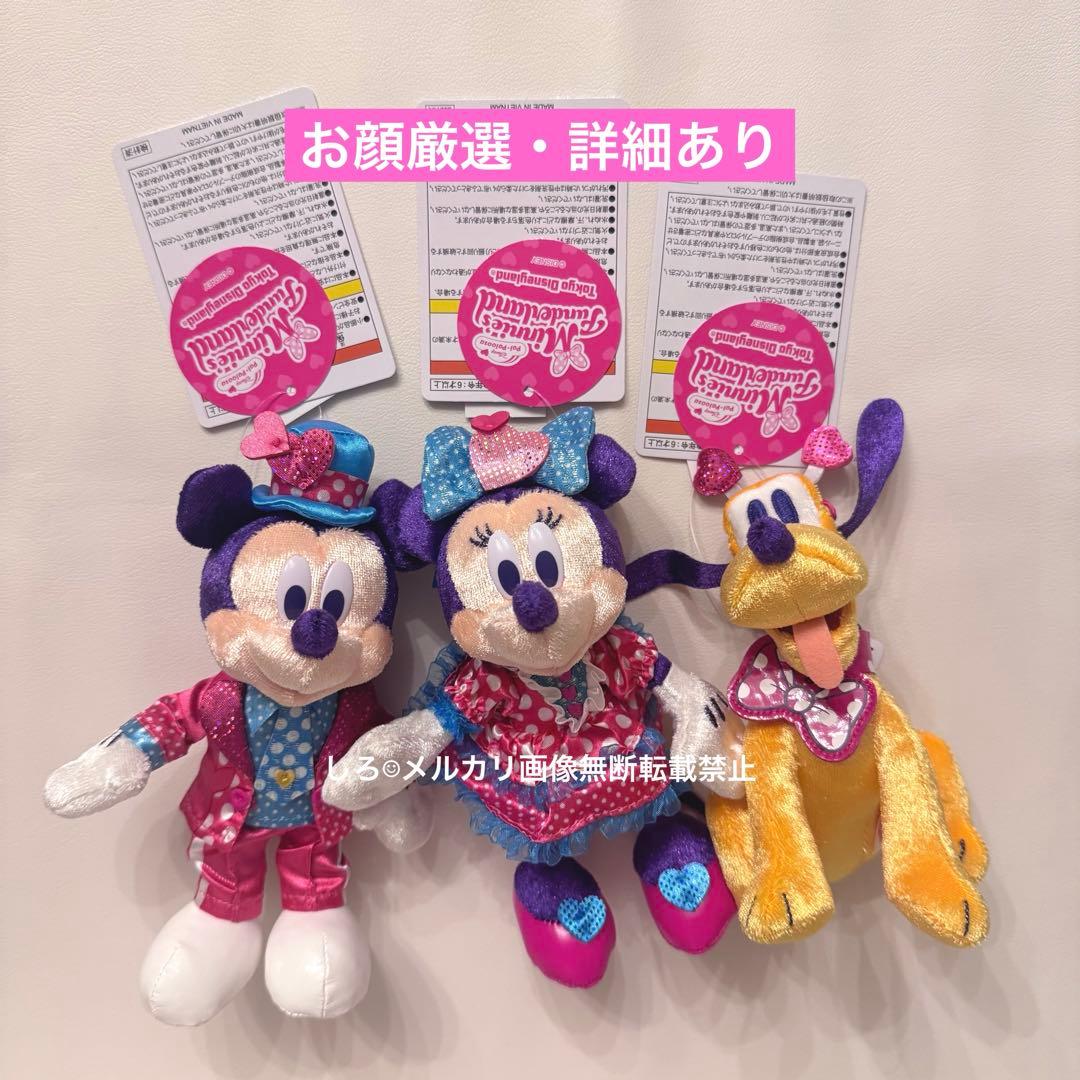 ディズニーパルパルーザ　ミニーのファンダーランド　ぬいぐるみバッジ3点