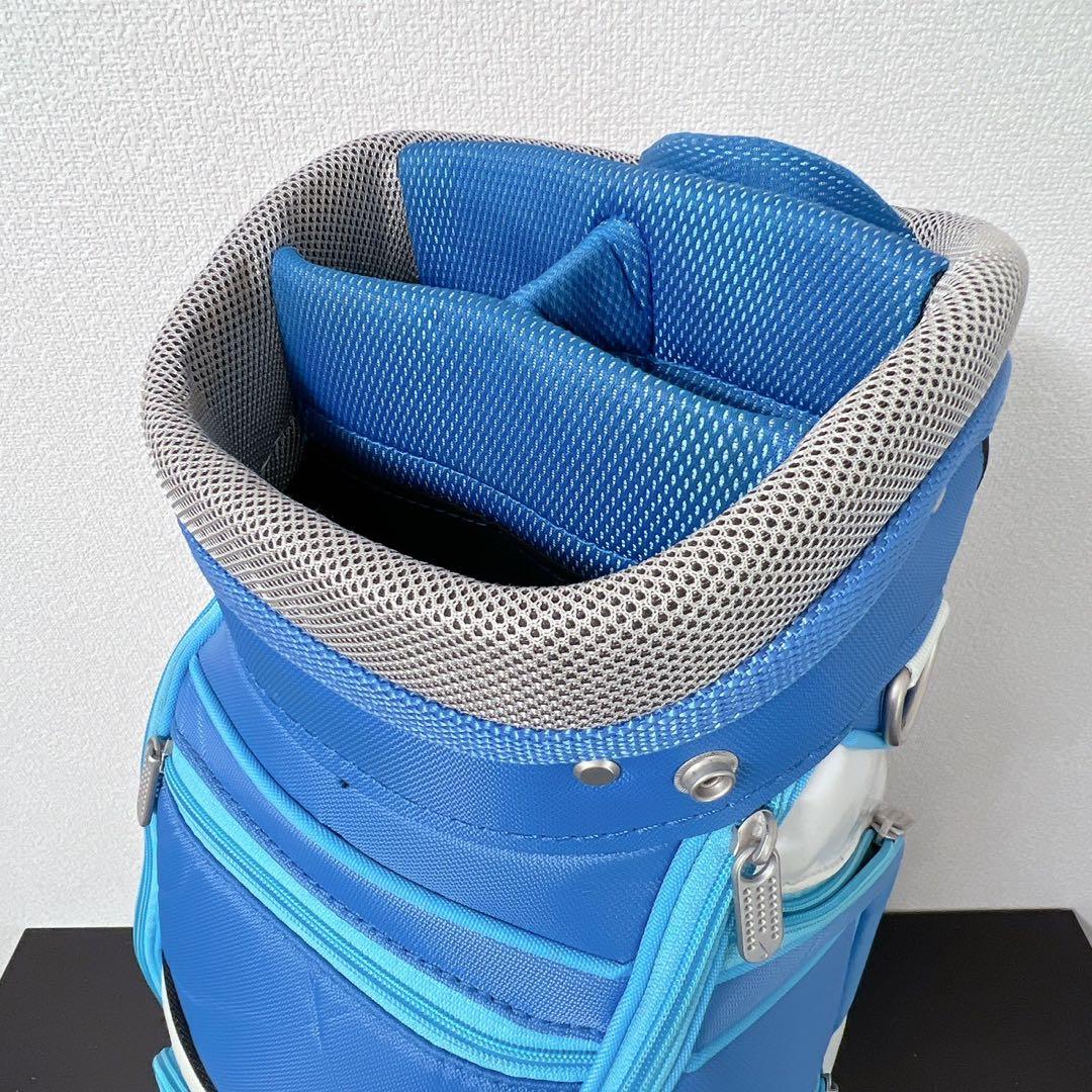 希少 NIKE ナイキ キャディバッグ 6分割 ブルー ホワイトゴルフバッグ軽量