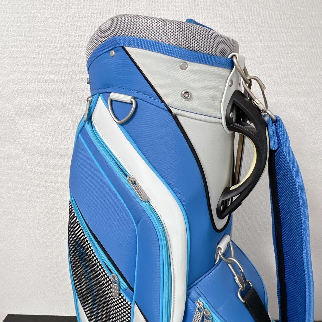 希少 NIKE ナイキ キャディバッグ 6分割 ブルー ホワイトゴルフバッグ軽量