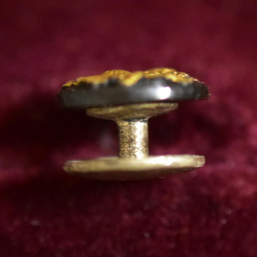 明治期 金工 花鳥図のボタン 里帰り品 本物保証 骨董 骨董品