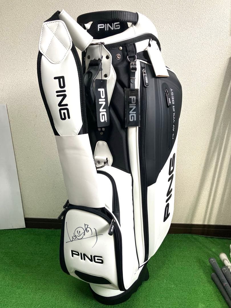 《渋野日向子 直筆サイン》PING キャディバッグ　未使用